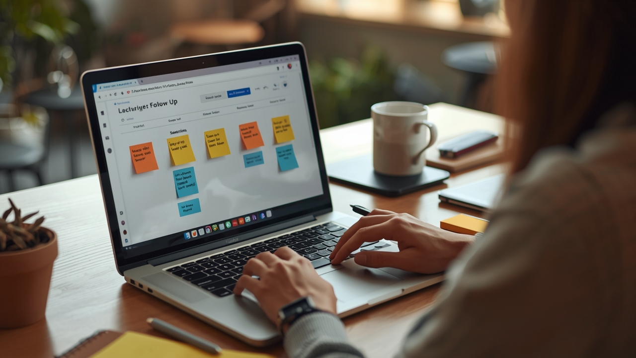 Equipe analisando um funil no CRM com cartões de leads sem status, mostrando travamento e follow-up manual