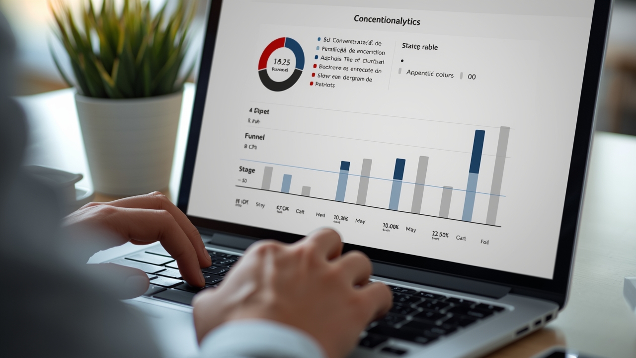 Gráfico de funil em cards mostrando concentração de conversas em estágios específicos no relatório do Spark