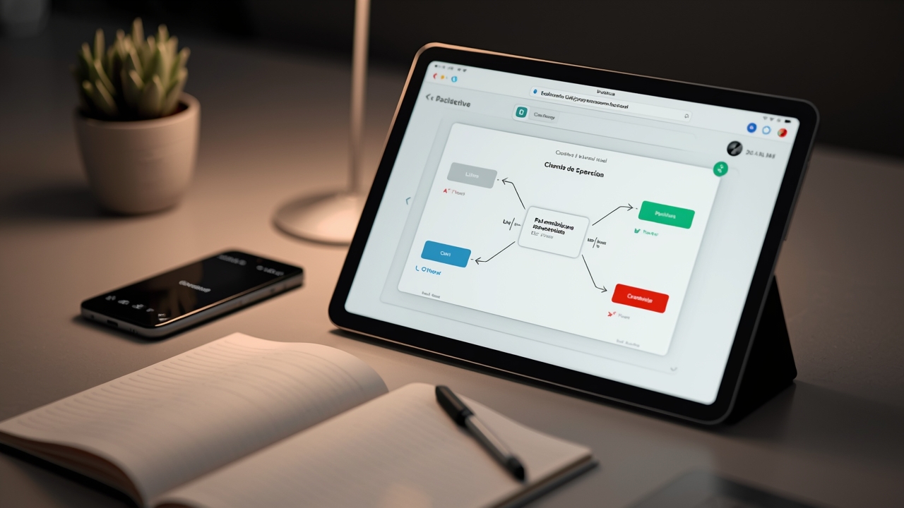 Workflow minimalista conectando horário de atendimento, atraso e tarefas automáticas no WhatsApp com Spark